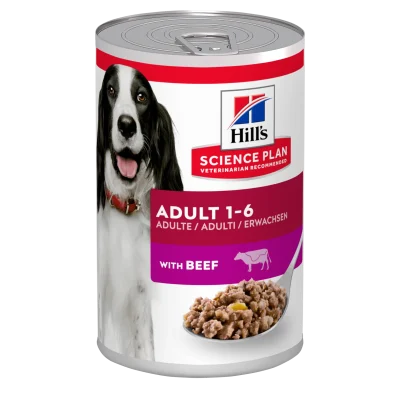 Hill’s Science Plan Adult cu Vită Câini 370g
