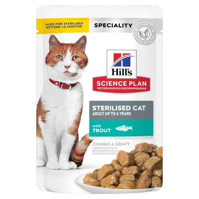 Hill’s Science Plan Sterilised Cat Adult cu Păstrăv Pisici 1.02kg
