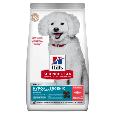 Hill’s Science Plan Hypoallergenic Adult Small & Mini cu Somon Câini 6kg