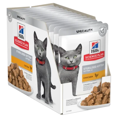 Hill’s Science Plan Sterilised Kitten cu Pui Pliculețe Pisici 1.02kg