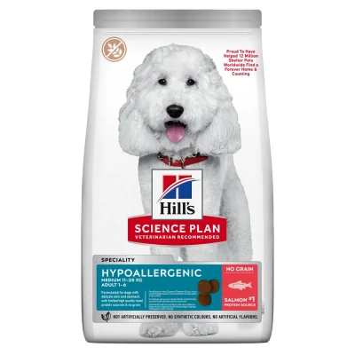 Hill’s Science Plan Hypoallergenic Adult Medium cu Somon Câini 2.5kg