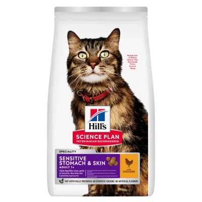 Hill’s Science Plan Sensitive Stomach & Skin Adult Pisici 3kg