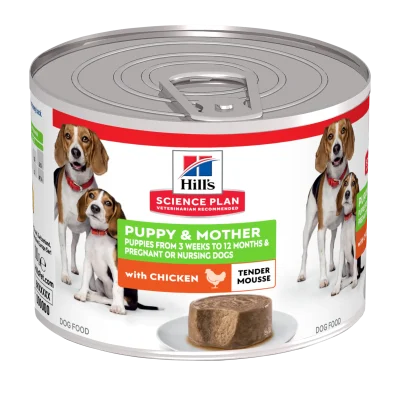 Hill’s Science Plan Puppy & Mother Tender Mousse cu Pui Câini 200g