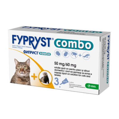 Fypryst Combo pisici 50mg/60mg-sol.spot-on x 0.5ml x 3