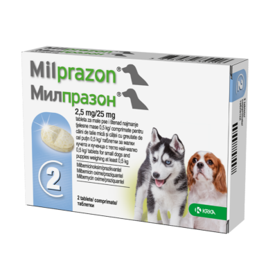 Milprazon caini 2.5mg/25 mg (>0.5 kg)-cpr. x 2