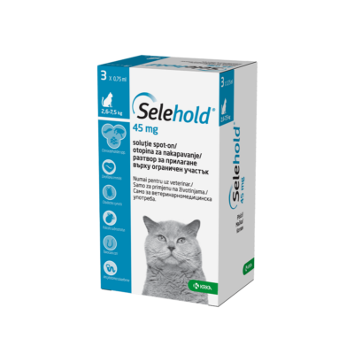 Selehold pisici 45 mg (2,6-7,5 kg)-sol.spot-on x 0.75ml x 3