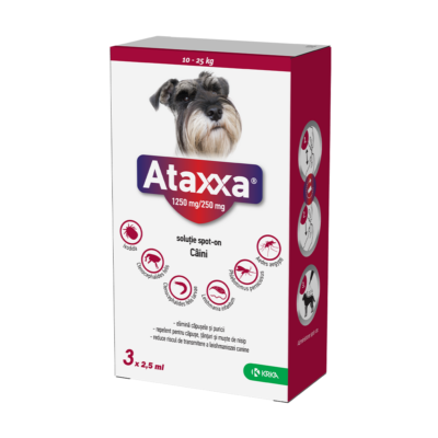 Ataxxa 1250/250mg (10-25kg)-sol.spot-on x 2.5ml x 3