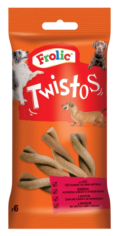 Frolic Twistos Recompense Vită Câini Adulți 105 g
