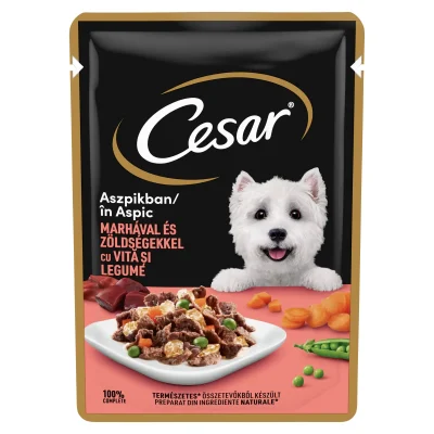 Cesar Hrană Umedă Vită Legume Aspic Câini 100g