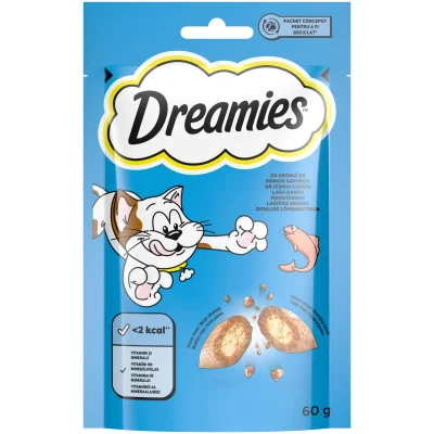 Dreamies Recompense Pisici Somon Săuros 60g