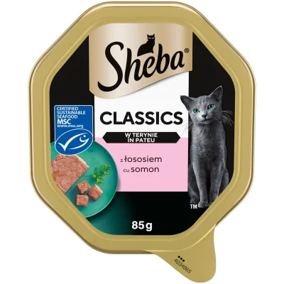 Sheba Classics Terină Somon Tăviță Hrană Umedă Pisici 85g